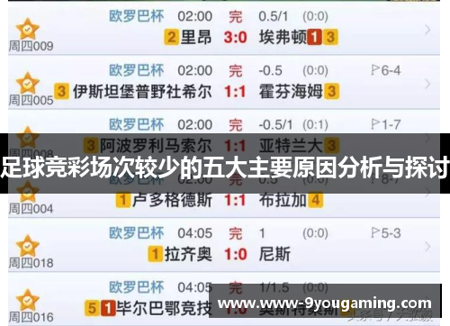 足球竞彩场次较少的五大主要原因分析与探讨