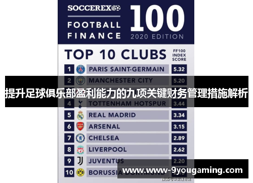 提升足球俱乐部盈利能力的九项关键财务管理措施解析