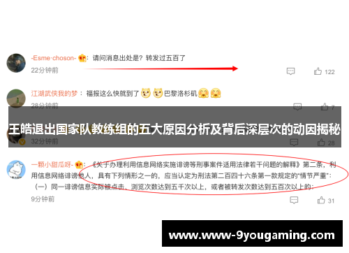 王皓退出国家队教练组的五大原因分析及背后深层次的动因揭秘